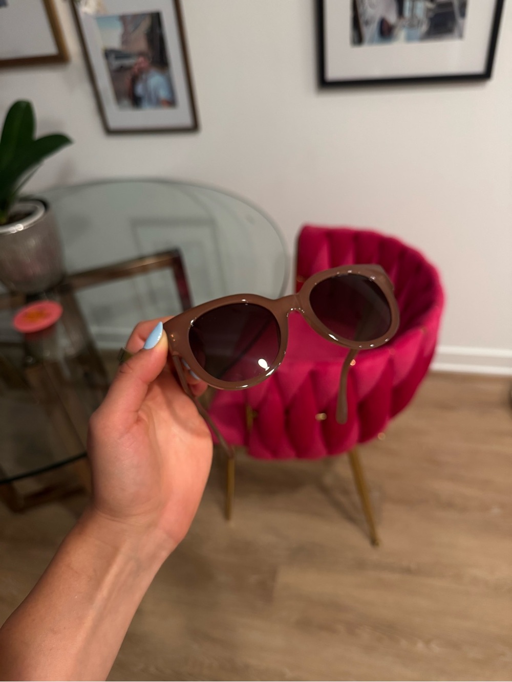 Z Supply Brown Round Sunglasses